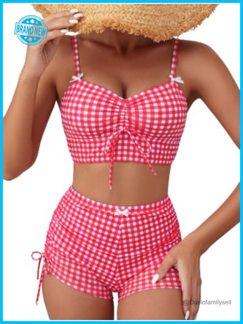 High Waisted Bikini Set Tummy Control Swimsuits Boyshort Two Piece